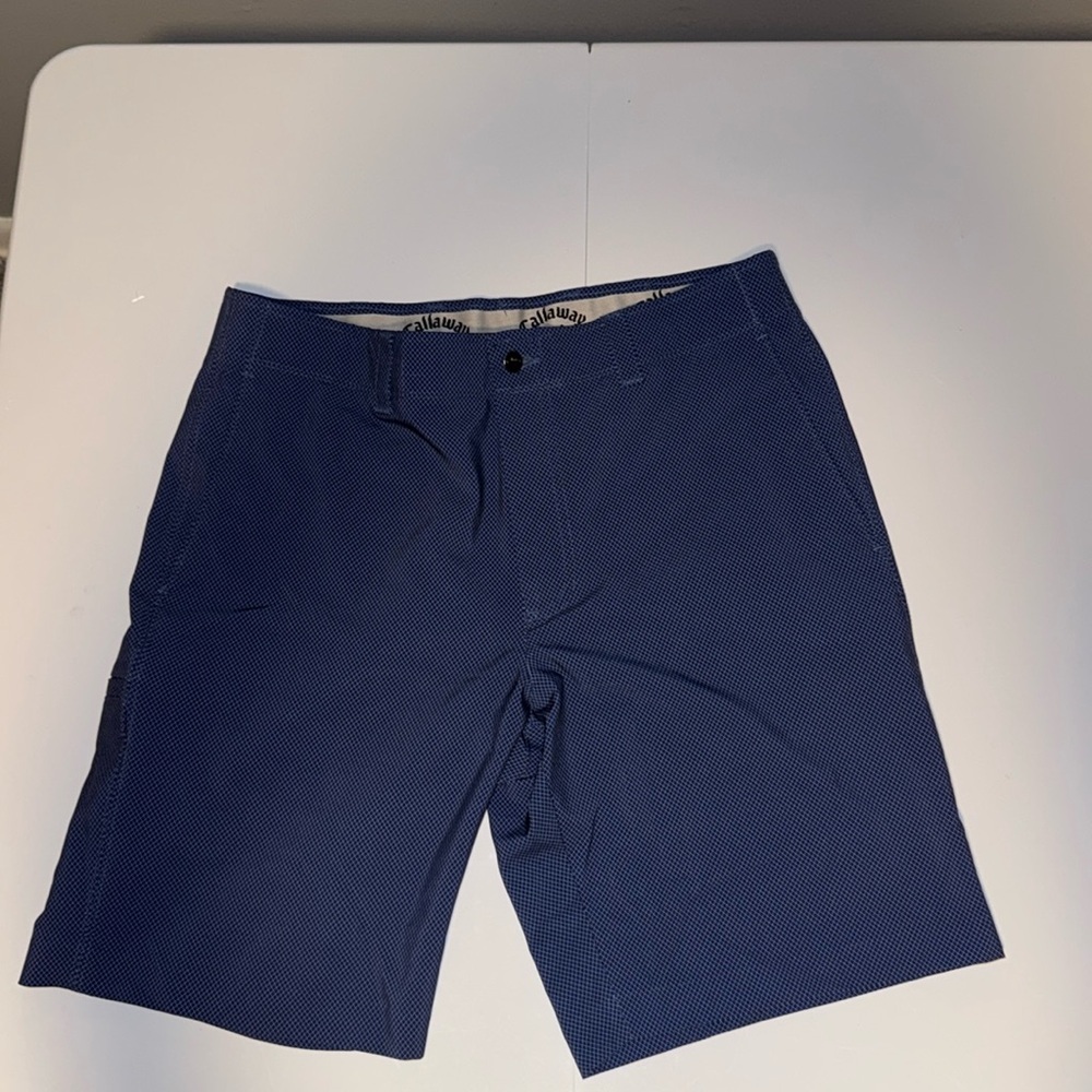 Callaway Navy Flat Front Shorts - Picture 1 of 7